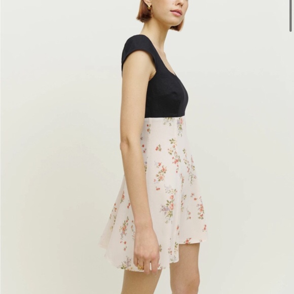 Reformation Tivoli Mini Dress Black Perfume - sz 0